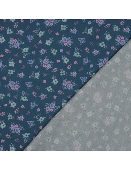 Tissu popeline de coton Soline - Bleu pétrole