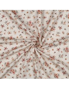 Tissu popeline de coton Garance - Pëche