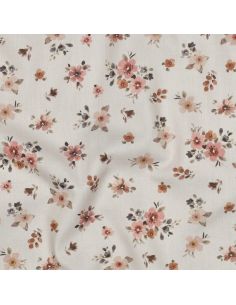 Tissu popeline de coton Garance - Pëche 2