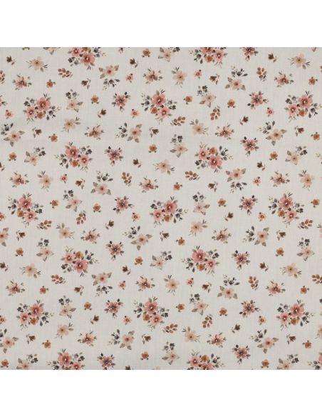 Tissu popeline de coton Garance - Pëche