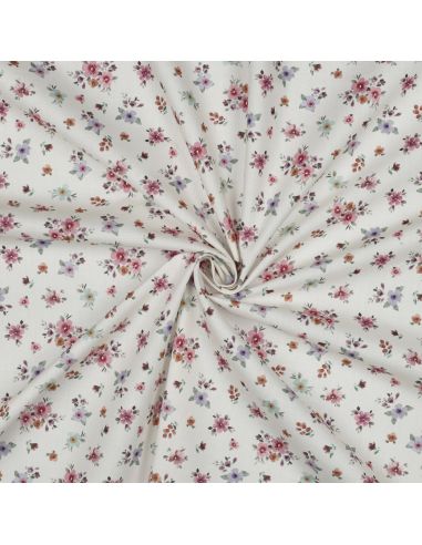 Tissu popeline de coton Garance - Blanc