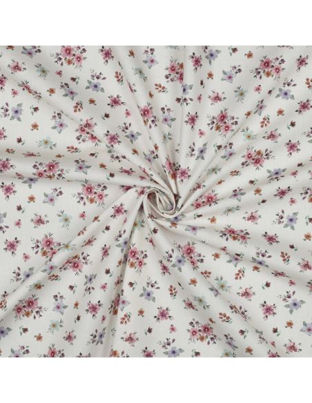 Tissu popeline de coton Garance - Blanc