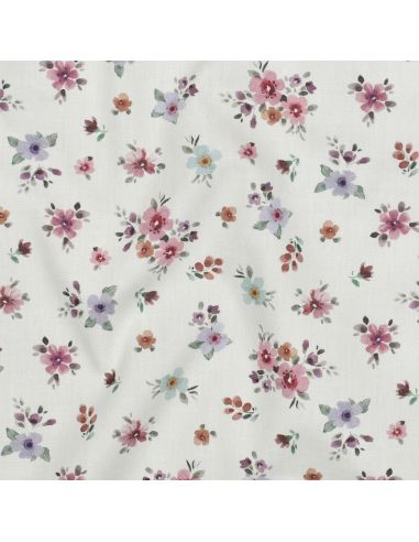 Tissu popeline de coton Garance - Blanc