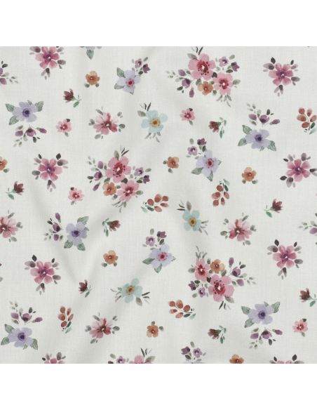 Tissu popeline de coton Garance - Blanc