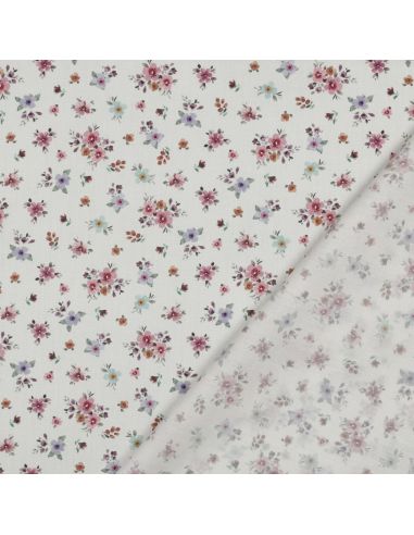 Tissu popeline de coton Garance - Blanc
