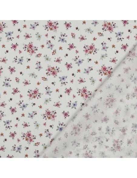 Tissu popeline de coton Garance - Blanc