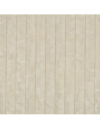 Tissu fausse fourrure rayures - Écru