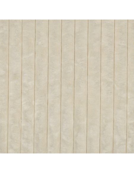 Tissu fausse fourrure rayures - Écru