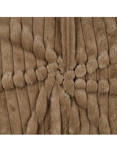 Tissu fausse fourrure rayures - Fauve