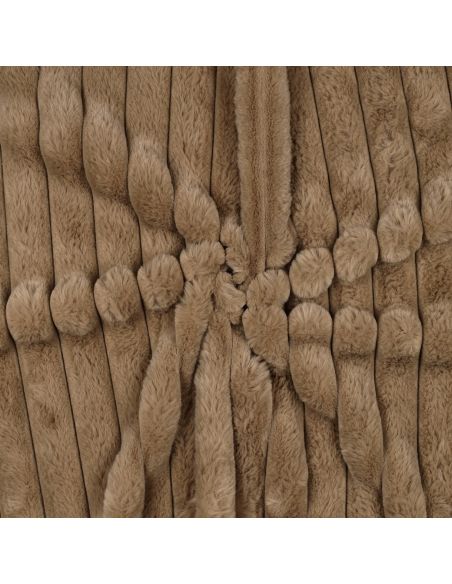 Tissu fausse fourrure rayures - Fauve