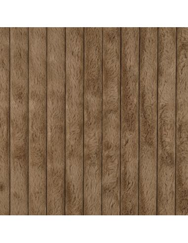 Tissu fausse fourrure rayures - Fauve
