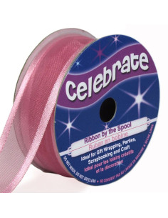 Ruban organza Celebrate vieux rose - 20 mm x 4 m
