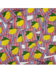 Lot de 5 étiquettes tissées à coudre Limoncello