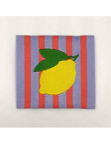 Lot de 5 étiquettes tissées à coudre Limoncello