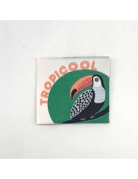 Lot de 5 étiquettes tissées à coudre Tropicool