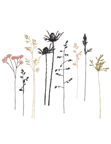 Kit stick & stitch Rico Design- Fleurs et herbes XL