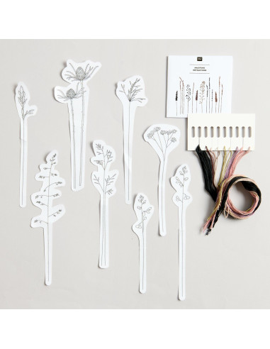 Kit stick & stitch Rico Design- Fleurs et herbes XL