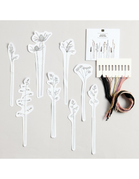 Kit stick & stitch Rico Design- Fleurs et herbes XL
