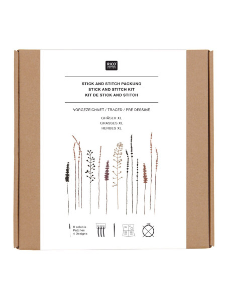 Kit stick & stitch Rico Design- Herbes XL