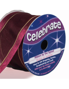 Ruban organza Celebrate prune - 38 mm x 4 m