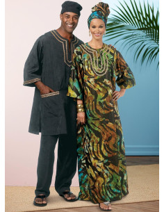Patron de tunique, caftan, pantalon, chapeau et turban - Butterick 6748