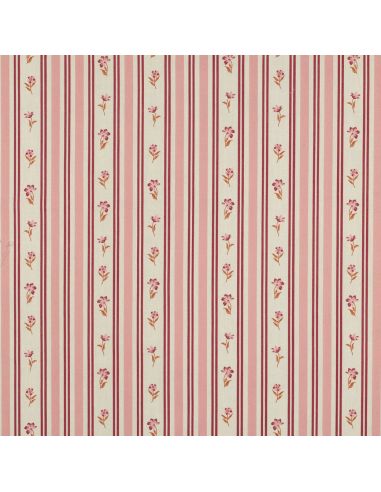 Tissu popeline de coton Flora - Rose