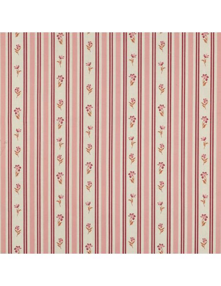 Tissu popeline de coton Flora - Rose