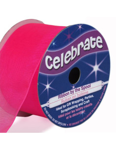 Ruban organza Celebrate fushia - 32 mm x 5 m