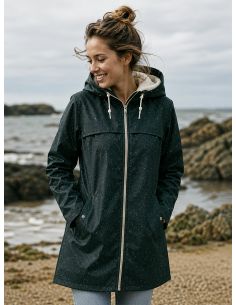 Tissu toile imperméable pour ciré - Batique vert 2