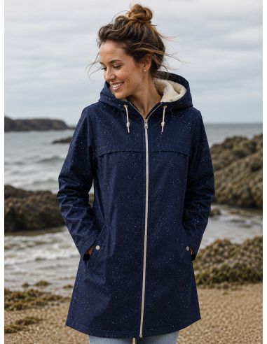 Tissu toile imperméable pour ciré - Batique bleu