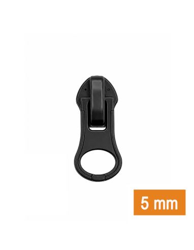 Curseur pour fermeture imperméable 5 mm - Noir