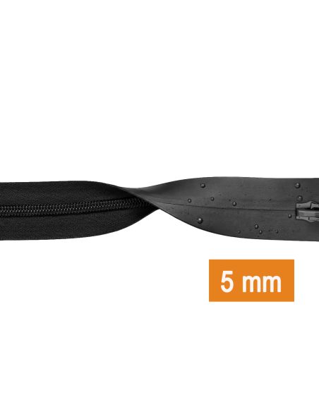 Fermeture imperméable 5 mm - Noir