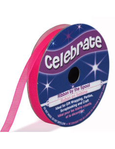 Ruban organza Celebrate fushia - 6 mm x 8 m