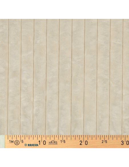 Tissu fausse fourrure rayures - Écru