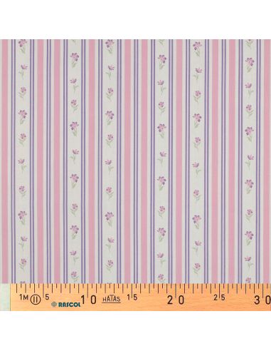 Tissu popeline de coton Flora - Violet