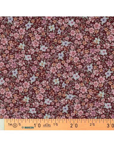 Tissu popeline de coton Apolline - Bordeaux