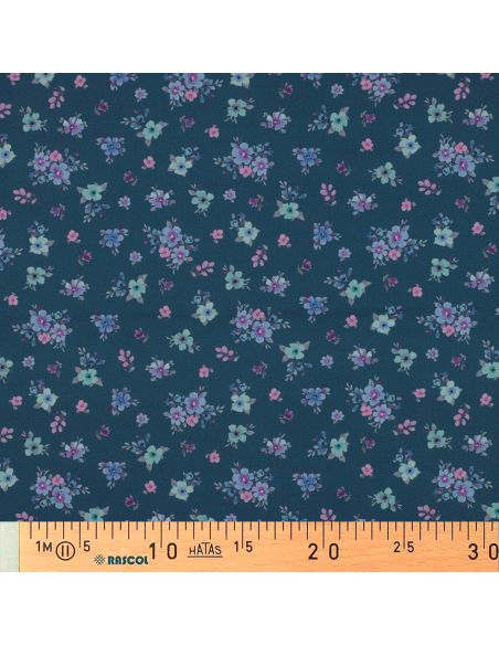 Tissu popeline de coton Soline - Bleu pétrole