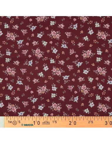Tissu popeline de coton Soline - Bordeaux