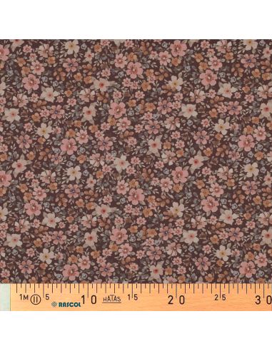 Tissu popeline de coton Apolline - Brun