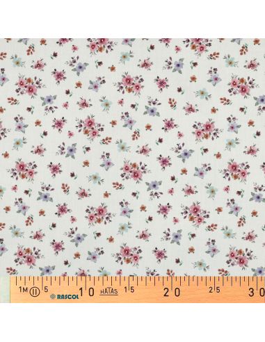 Tissu popeline de coton Garance - Blanc