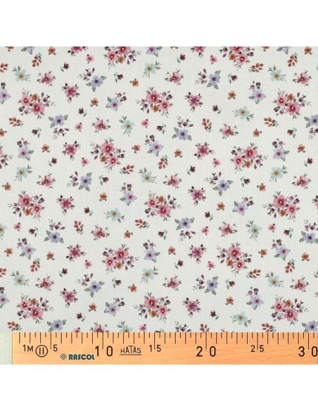 Tissu popeline de coton Garance - Blanc