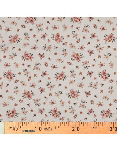 Tissu popeline de coton Garance - Pêche
