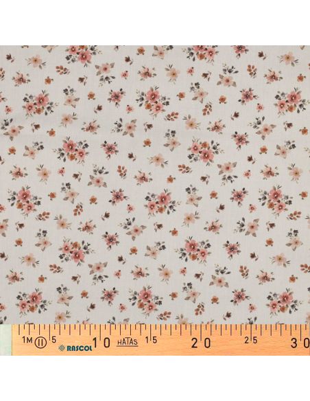Tissu popeline de coton Garance - Pêche