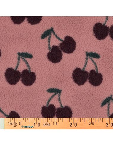 Tissu fourrure Teddy - Cerise rouge foncé