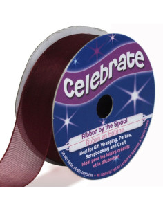 Ruban organza Celebrate prune - 20 mm x 5 m