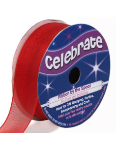 Ruban organza Celebrate rouge - 20 mm x 5 m