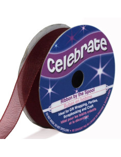 Ruban organza Celebrate prune - 12 mm x 6 m