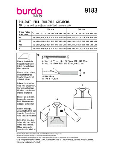 Patron de pull - Burda 9183
