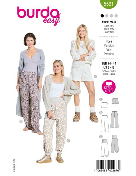Vert - Patron de pantalon - Burda 5591