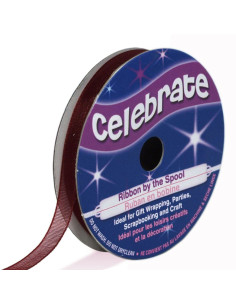 Ruban organza Celebrate prune - 6 mm x 8 m